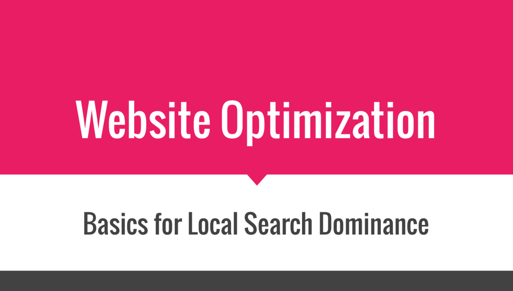 Local SEO Website Optimizations